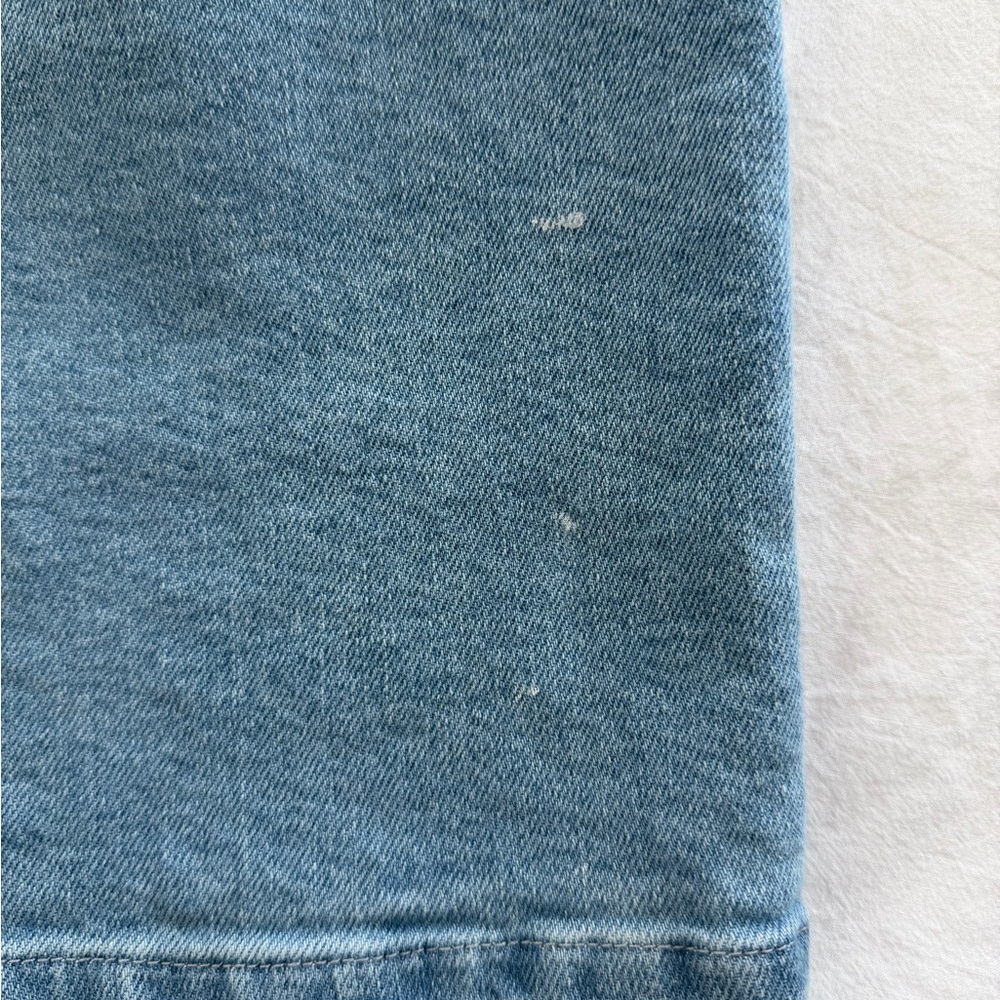 Show Me Your MuMu Light Blue Denim Romper with Belt - Picture 3 of 3